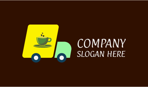 Logo De Camion De Marque De Café