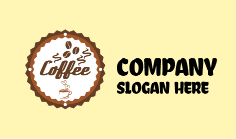 Logo a Forma Di Cuore Con Chicchi Di Caffè