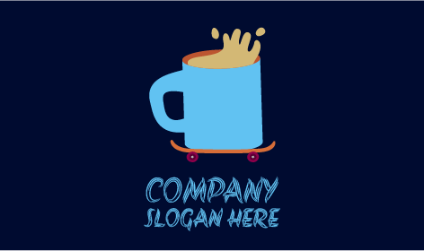 Skating Board Coffee Logo