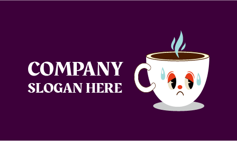 Logo Della Tazza Di Caffè Caldo Sudato