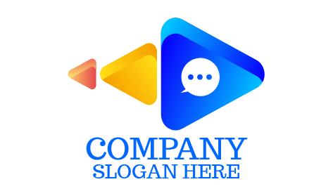 Logotipo De Comunicación Con Icono Blanco