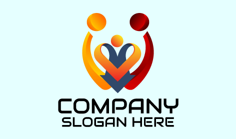 Logo Coloré De La Communauté De Soutien Aux Familles