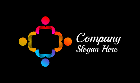 Logo Della Comunità Di Figure Colorate