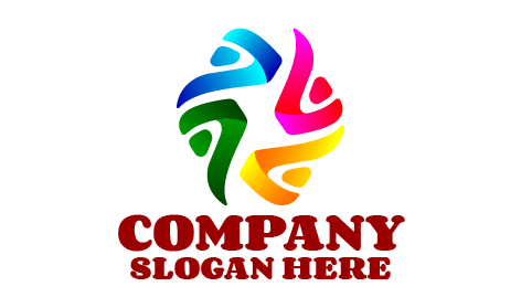 Logotipo Colorido De La Comunidad De Trabajo En Equipo De Personas