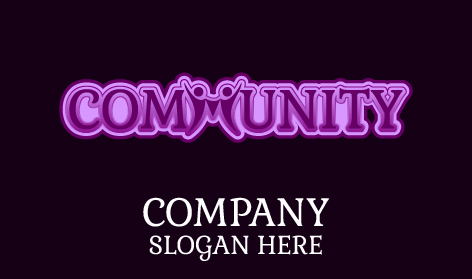 Purple Community Wordmark Logo