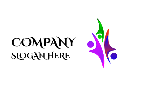 Vibrant Color Silhouette Community Logo