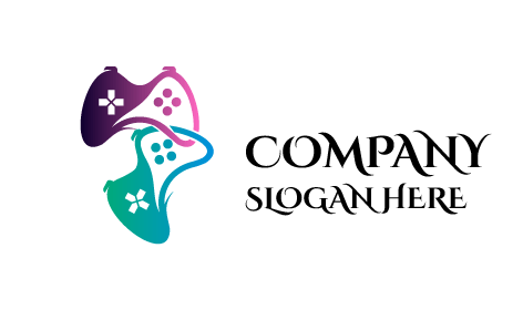 Logotipo De Controle Duplo De Jogos De Computador