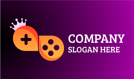 Logotipo De Jogos De Computador De Coroa Rosa