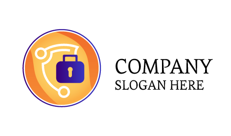 Logo Keamanan Komputer Melingkar
