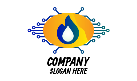 Computer Security Flamy Web Logo