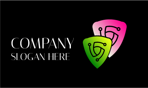 Logo Perisai Keamanan Komputer Ganda