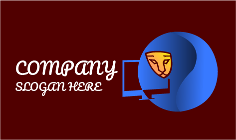 Logo Keamanan Komputer Pemindaian Wajah