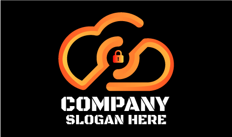 Logo De Sécurité Informatique Nuage Orange