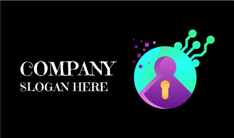 Logo Keamanan Komputer Piksel