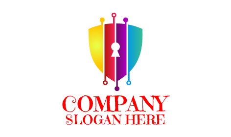 Logo Perisai Keamanan Komputer Profesional