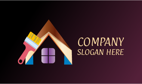 Logotipo De Construcción De Pintura De Casas