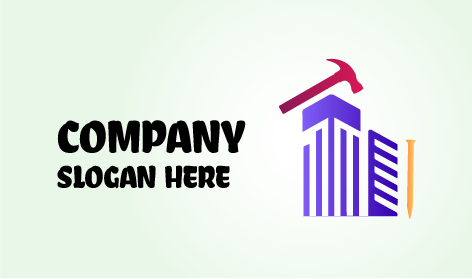 Logo Di Costruzione Del Martello Per Chiodi