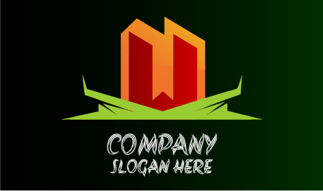 Orangefarbenes Band-Konstruktionslogo