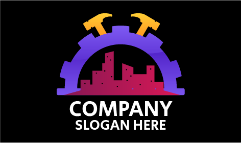 Logo Della Costruzione Della Città Viola