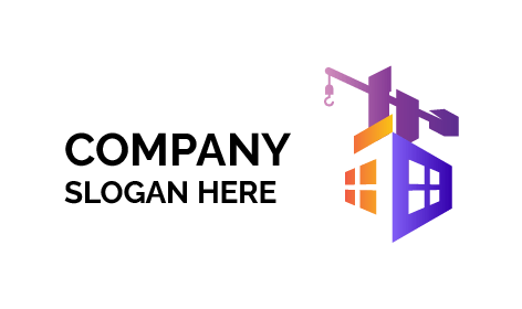 Logo Di Costruzione Di Macchine Per Ascensori Viola