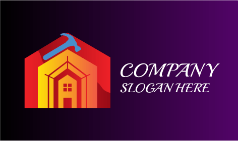 Logo De Construction Avec Détails Rouges