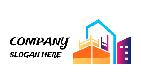 Logo Di Costruzione Di Finestre Bianche