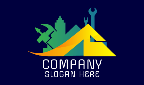 Logo Di Costruzione Triangolo Giallo