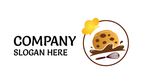 Logo De Cookies Aux Éclaboussures De Chocolat