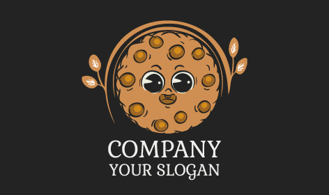 Niedliches Smiley-Keks-Logo