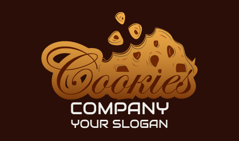 Premium Brown Cookies Lettermark Logo
