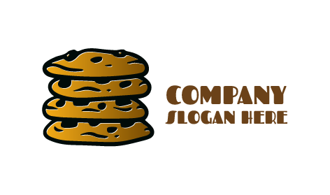Stacked Chocolate Cookies Logo