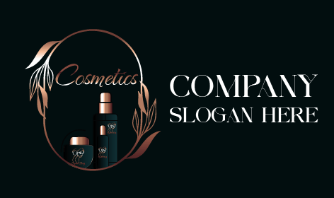 Black Cosmetic Bottles Logo