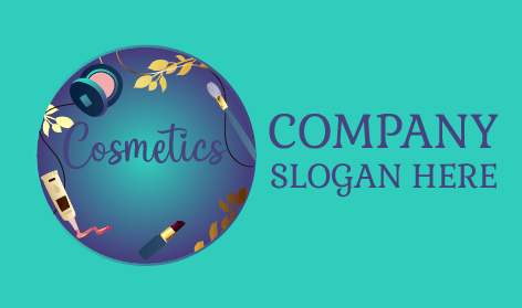 Blue Cosmetic Wordmark Logo