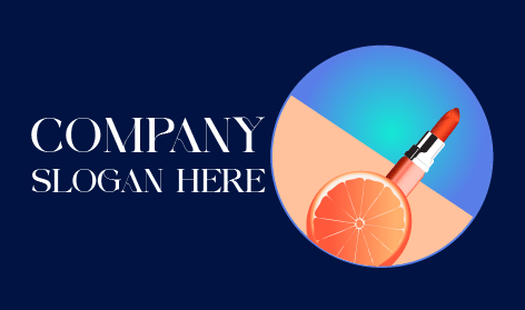 Orange Lipstick Cosmetic Logo