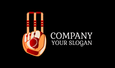 Logo Per Guanto Da Battuta Da Cricket