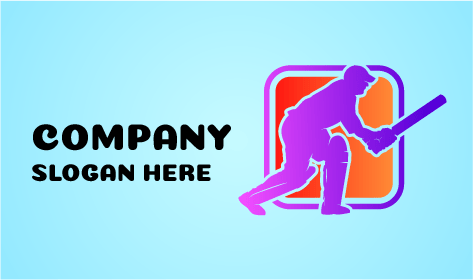 Logo Della Silhouette Del Giocatore Di Cricket