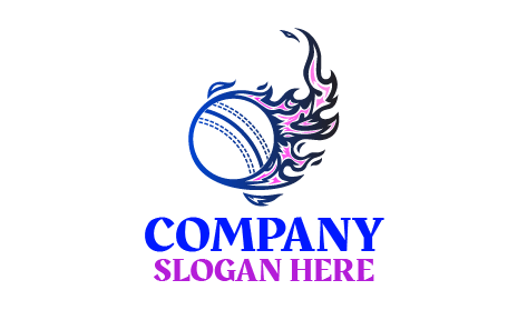 Feuriges Ball Kricket Logo