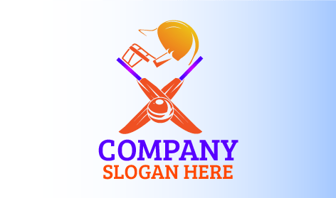 Orange Bats Cricket Logo