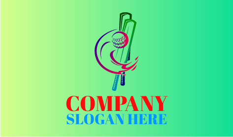 Spinning Ball Cricket Logo