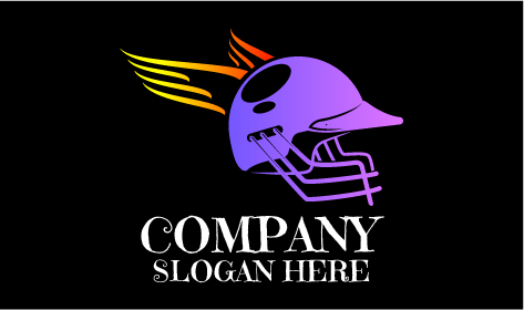 Logo Del Cricket Con Casco Viola Alato