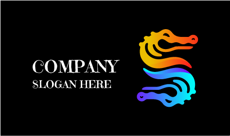 Soyut Timsah Hayvan Logosu