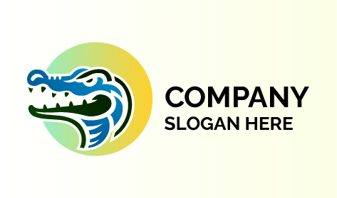 Aggressive Growl Crocodile Logo