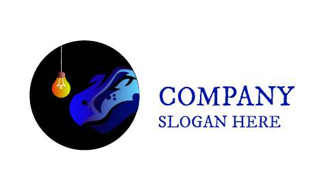 Logo De Reptile Crocodile Bleu