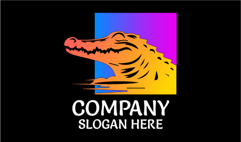 Floating Shadow Crocodile Logo