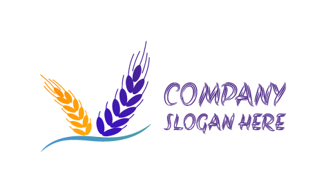 Dual Colored Wheat Crop Logo