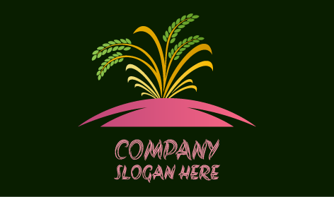 Logo Tanaman Tanah Merah Muda