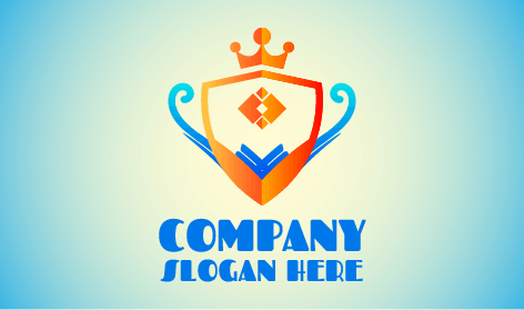 Shield Orange Crown Logo
