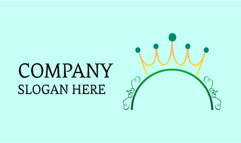 Logotipo elegante de corona naranja