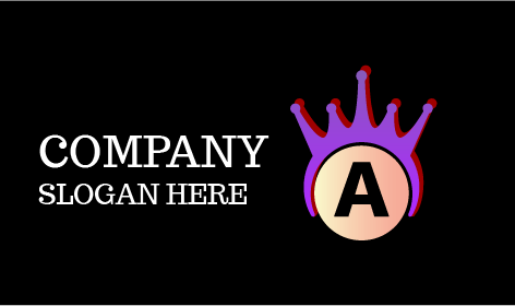 Logotipo De Corona Violeta Brillante