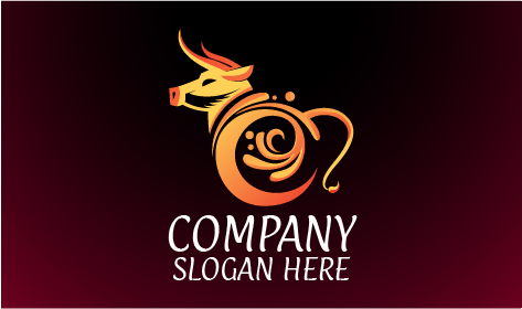 Abstract Dairy Cow Logo